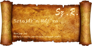 Sztoján Róza névjegykártya